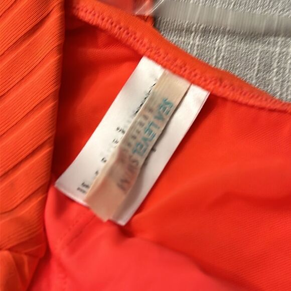 NEW Sea Level One Shoulder One Piece Swimsuit Tangerine - Picture 5 of 8